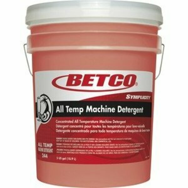 Betco Detergent, Mch, Dw, All-Tmp, 5G BET2447800